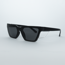 HARLEM BLACK FRAME SMOKE LENS SAFETY EYEWEAR