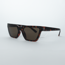 HARLEM BROWN TORT FRAME BROWN LENS SAFETY EYEWEAR
