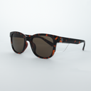 RIVAL BROWN TORT FRAME BROWN LENS SAFETY EYEWEAR